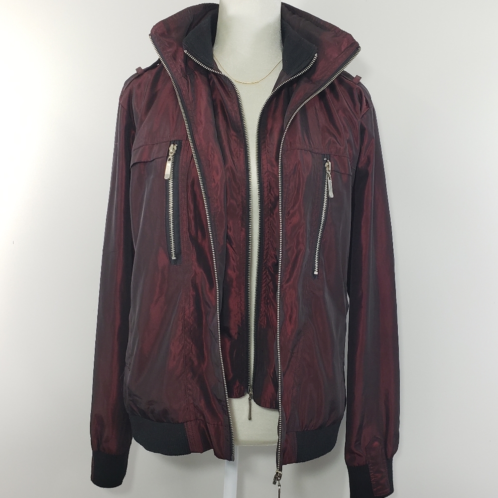 D^BLJU by Jiniy‎ Burgundy Zip Front Jacket, Size XL